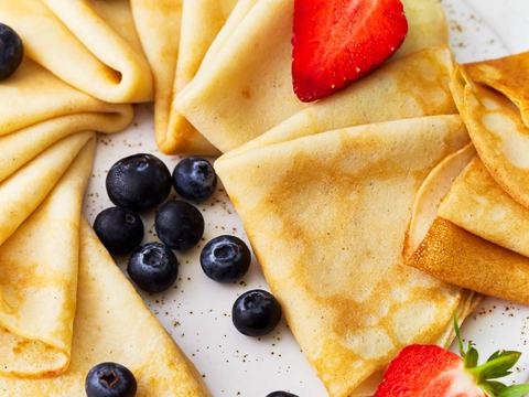 Classic French Crepes with Fresh Berries